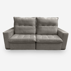 Sofá Onix 5 Lugares 2,70 Metros Veludo - 03 Capuccino