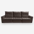 Sofá Onix 6 Lugares 3,20 Metros Veludo - 17 Chocolate