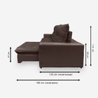 Sofá Onix 6 Lugares 3,20 Metros Veludo - 17 Chocolate