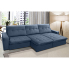 Sofá Onix 6 Lugares 3,50 Metros Veludo - 24 Marinho