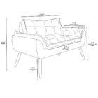 Sofá Opala Namoradeira Para Sala – Balaqui Decor Azul Marinho