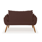 Sofá Opala Namoradeira Para Sala – Balaqui Decor Marrom