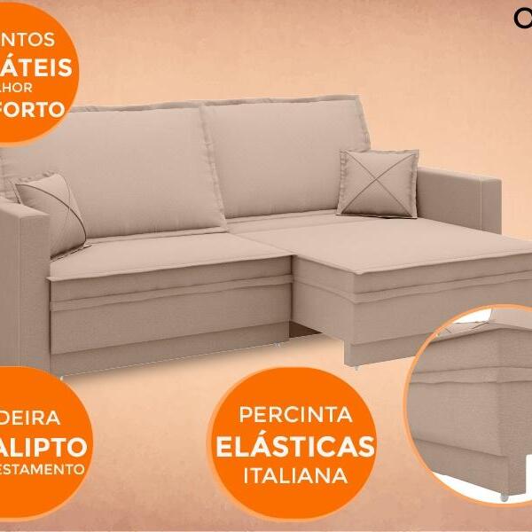 Sofá Opium 1,80m Sem Caixa, Retrátil E Reclinável Velosuede C