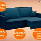 Sofá Opium 1,80m Sem Caixa, Retrátil E Reclinável Velosuede P