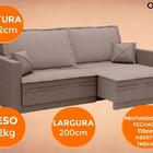 Sofá Opium 2,00m Sem Caixa, Retrátil E Reclinável Velosuede M