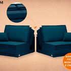 Sofá Opium 2,00m Sem Caixa, Retrátil E Reclinável Velosuede P