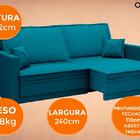 Sofá Opium 2,40m Sem Caixa, Retrátil E Reclinável Velosuede R