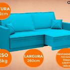 Sofá Opium 2,60m Sem Caixa, Retrátil E Reclinável Velosuede T