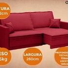 Sofá Opium 2,60m Sem Caixa, Retrátil E Reclinável Velosuede V