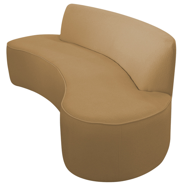 Sofá Orgânico 02 Lugares 150cm Mônaco Bouclé Camel Claro - Ne