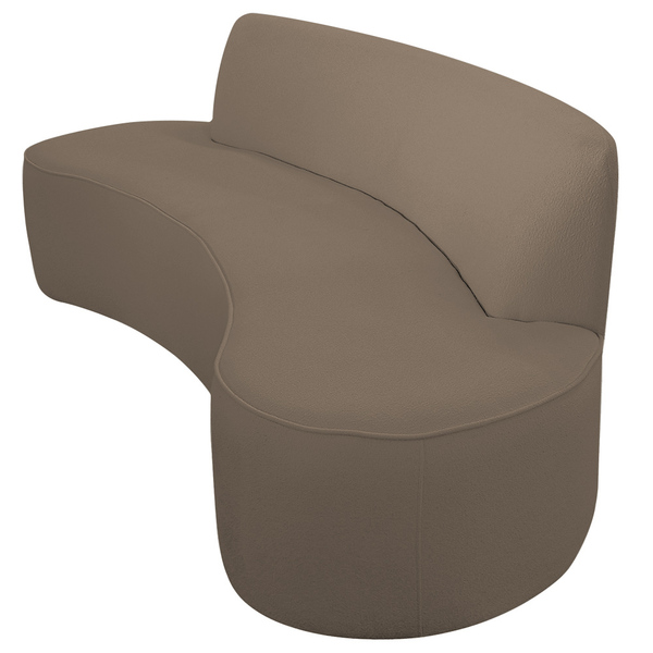 Sofá Orgânico 02 Lugares 150cm Mônaco Bouclé Marrom - Nexta C