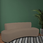 Sofá Orgânico 03 Lugares 180cm Mônaco Bouclé Marrom - Nexta C