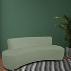 Sofá Orgânico 03 Lugares 180cm Mônaco Bouclé Verde Claro - Ne