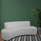 Sofá Orgânico 03 Lugares 210cm Mônaco Bouclé Cinza Claro - Ne