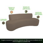 Sofá Orgânico 03 Lugares 210cm Mônaco Bouclé Marrom - Nexta C