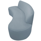 Sofá Orgânico 04 Lugares 230cm Mônaco Bouclé Azul Claro - Nex