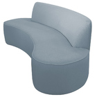 Sofá Orgânico 04 Lugares 230cm Mônaco Bouclé Azul Claro - Nex