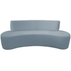 Sofá Orgânico 04 Lugares 230cm Mônaco Bouclé Azul Claro - Nex