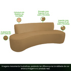 Sofá Orgânico 04 Lugares 230cm Mônaco Bouclé Camel Claro - Ne