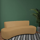 Sofá Orgânico 04 Lugares 230cm Mônaco Bouclé Camel Claro - Ne