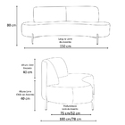 Sofá Orgânico 2 Lugares 150cm Argos Pés Titânio Linho Verde -