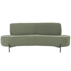 Sofá Orgânico 2 Lugares 150cm Argos Pés Titânio Linho Verde -