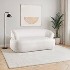 Sofá Orgânico 2 Lugares 160cm Zoe Espresso Móveis Off White