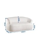 Sofá Orgânico 2 Lugares 160cm Zoe Espresso Móveis Off White