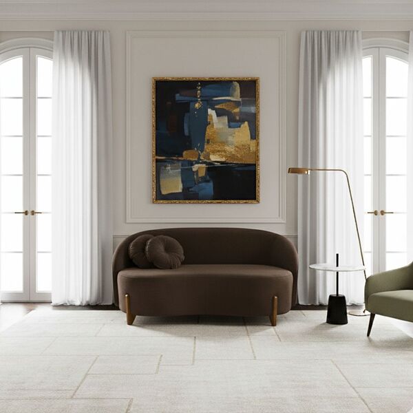 Sofá Orgânico 2 Lugares C/2 Almofadas Curvo Sala Recepção Ams