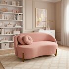 Sofá Orgânico 2 Lugares C/2 Almofadas Curvo Sala Recepção Ams