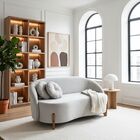 Sofá Orgânico 2 Lugares C/2 Almofadas Curvo Sala Recepção Ams