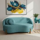 Sofá Orgânico 2 Lugares C/2 Almofadas Curvo Sala Recepção Ams