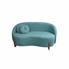 Sofá Orgânico 2 Lugares C/2 Almofadas Curvo Sala Recepção Ams