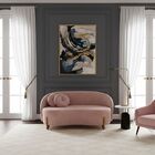 Sofá Orgânico 2 Lugares C/2 Almofadas Curvo Sala Recepção Ams