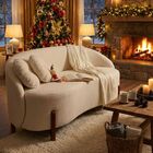 Sofá Orgânico 2 Lugares C/2 Almofadas Curvo Sala Recepção Ams