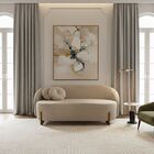 Sofá Orgânico 2 Lugares C/2 Almofadas Curvo Sala Recepção Ams