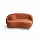 Sofá Orgânico 2 Lugares C/2 Almofadas Curvo Sala Recepção Ams