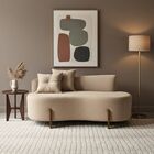 Sofá Orgânico 2 Lugares C/2 Almofadas Curvo Sala Recepção Lun