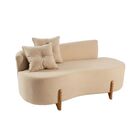 Sofá Orgânico 2 Lugares C/2 Almofadas Curvo Sala Recepção Lun