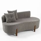 Sofá Orgânico 2 Lugares C/2 Almofadas Curvo Sala Recepção Lun