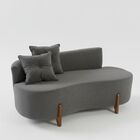 Sofá Orgânico 2 Lugares C/2 Almofadas Curvo Sala Recepção Lun