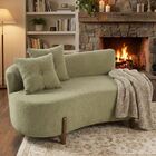 Sofá Orgânico 2 Lugares C/2 Almofadas Curvo Sala Recepção Lun