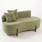 Sofá Orgânico 2 Lugares C/2 Almofadas Curvo Sala Recepção Lun