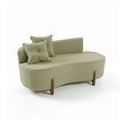 Sofá Orgânico 2 Lugares C/2 Almofadas Curvo Sala Recepção Lun