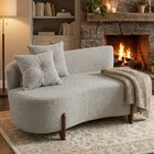 Sofá Orgânico 2 Lugares C/2 Almofadas Curvo Sala Recepção Lun