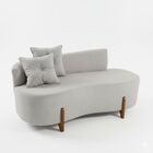 Sofá Orgânico 2 Lugares C/2 Almofadas Curvo Sala Recepção Lun