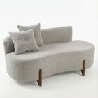 Sofá Orgânico 2 Lugares C/2 Almofadas Curvo Sala Recepção Lun