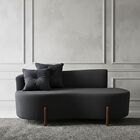 Sofá Orgânico 2 Lugares C/2 Almofadas Curvo Sala Recepção Lun