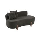 Sofá Orgânico 2 Lugares C/2 Almofadas Curvo Sala Recepção Lun