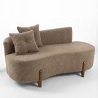 Sofá Orgânico 2 Lugares C/2 Almofadas Curvo Sala Recepção Lun